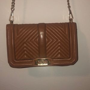 Rebecca Minkoff Quilted Love Crossbody - Tan